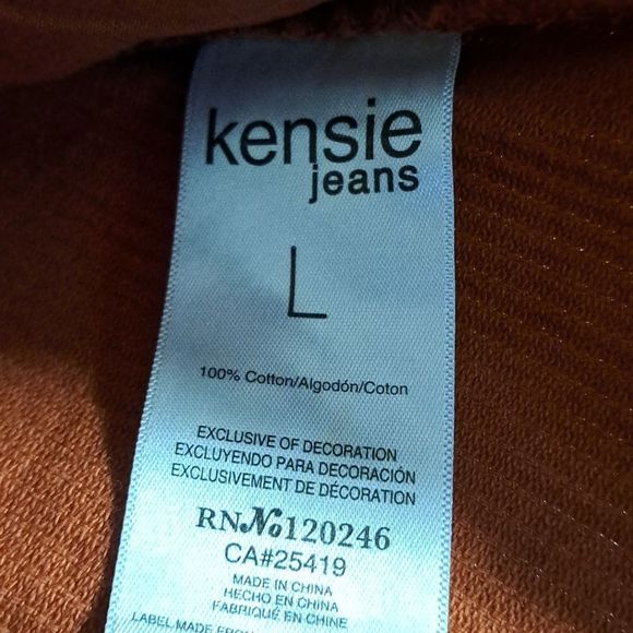 Kensie Cotton Corduroy Shacket Jacket in Gingerbisc - Picture 6 of 9